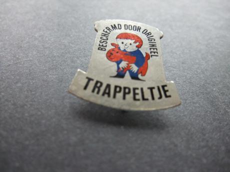Trappeltje veiligheidsdekentje ( nu trappelzak) voor babys. van Zuster Retzlaff verkrijgbaar bij Trappeltje Nederlan te Leeuwarden ( Friesland) jaren 60